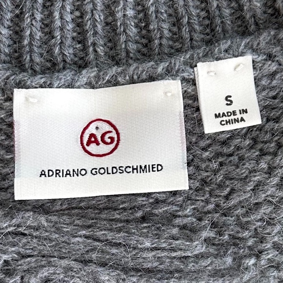 Ag Adriano Goldschmied Sandrine Button-Front Wool Blend Cardigan Gray Small Cozy - Picture 6 of 11